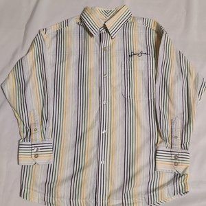 Sean John Boys Kids Colorful Stripes Button Down Dress Shirts Small (8/10)